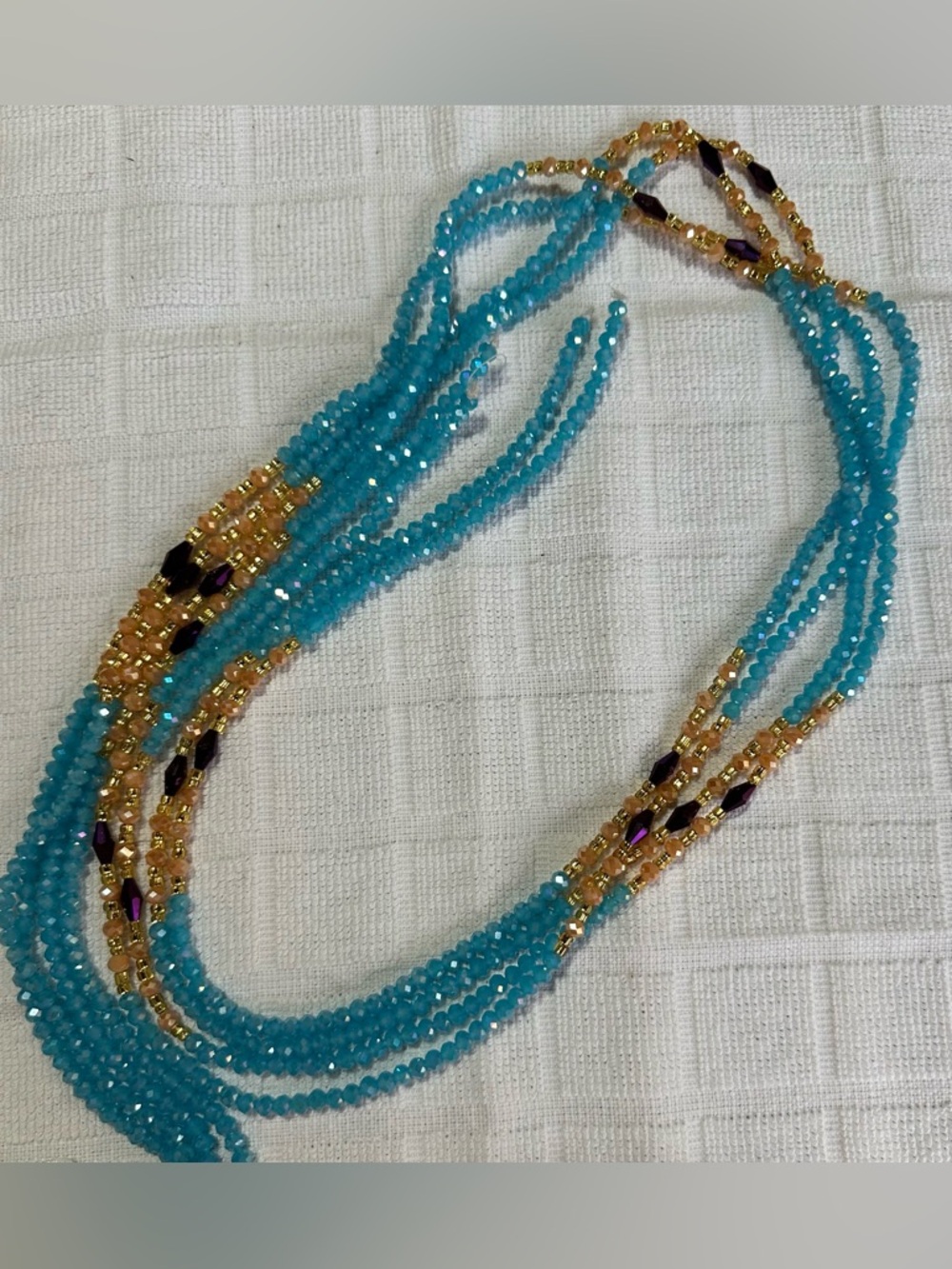 African Waist Beads. Handmade Authentic (Made In Africa) Length Approx. 45"- 50" - Picture 3 of 14